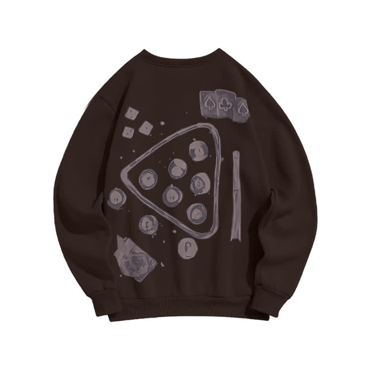 Vintage Billiards Back Bleach Graphic Pullover Sweatshirt - Coffee - US16-18(2XL) - image 3