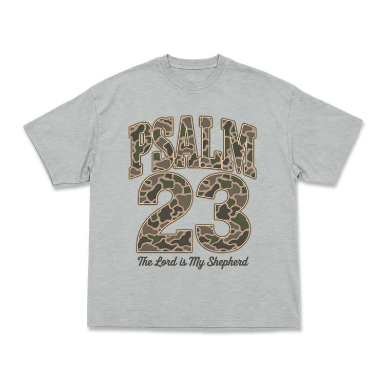 Psalm 23 Street Camo Graphic T-Shirt - Grey - US16-18(2XL) - image 7