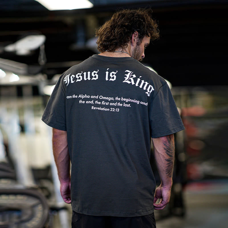 Jesus Is King Print T-shirt