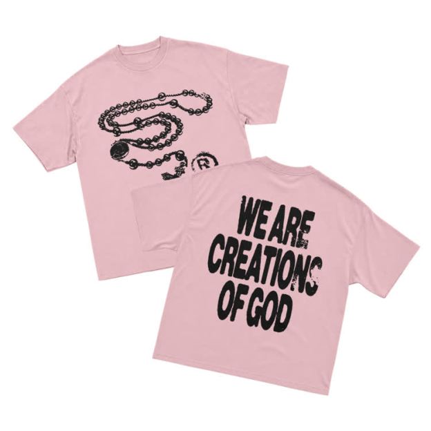 Street Faith WE ARE CREATIONS OF GOD Graphic T Shirt - Pink - US16-18(2XL) - image 5