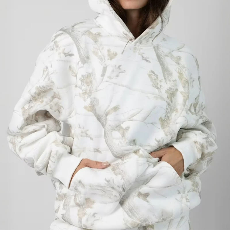 Dead Leaves Camouflage Print Causal Hoodie - image 5