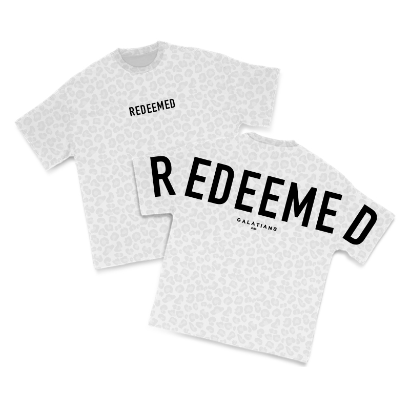 Redeemed Leopard Print T-shirt - Beige - 8XL - image 3