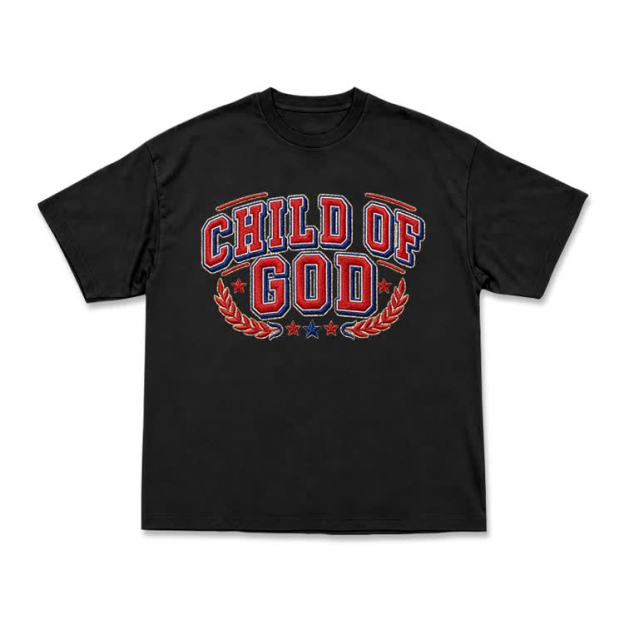 Child of God Varsity Crest T-Shirt - Black - US16-18(2XL) - image 3