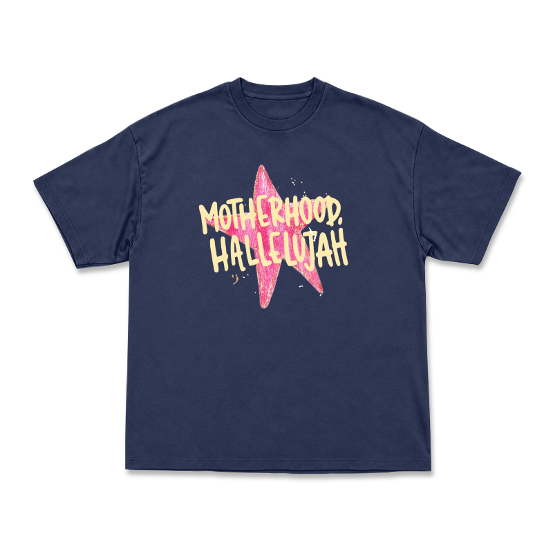 Vintage MOTHERHOOD HALLELUJAH Star Graphic Print T-Shirt - Navy Blue - US16-18(2XL) - image 14