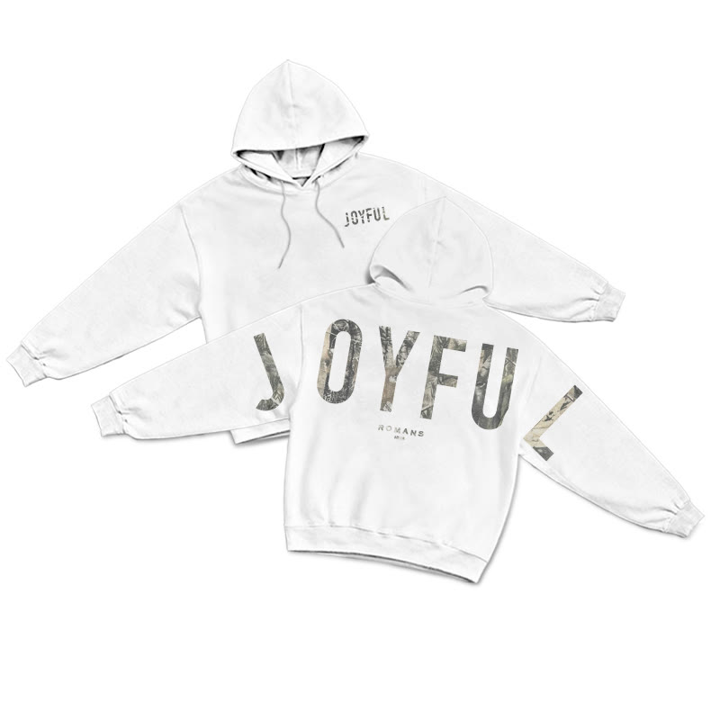 Joyful Dead Leaves Camouflage Print Hoodie - White - US16-18(2XL) - image 3