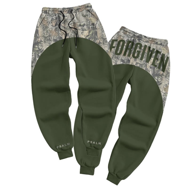 Forgiven Dead Leaves Camouflage Print Causal Pants - Army Green - 5XL - image 5