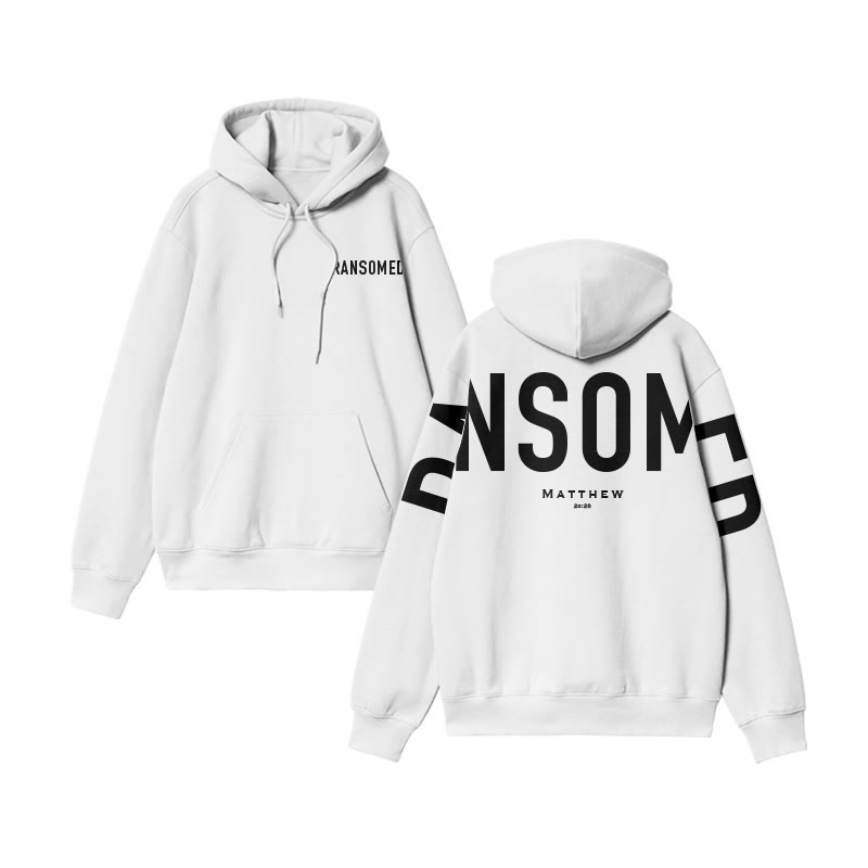 Ransomed Matthew 20:28 Print Hoodie - image 4