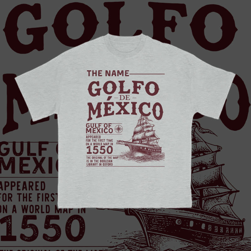 Unisex 100% Cotton Gulf Of Mexico Print T-shirt