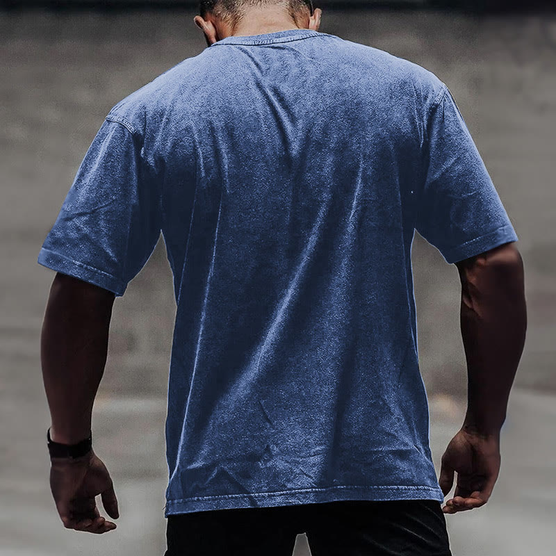 100% Cotton Everything Hurts And I'm Tired Printed Washed Gym T-shirt - image 8