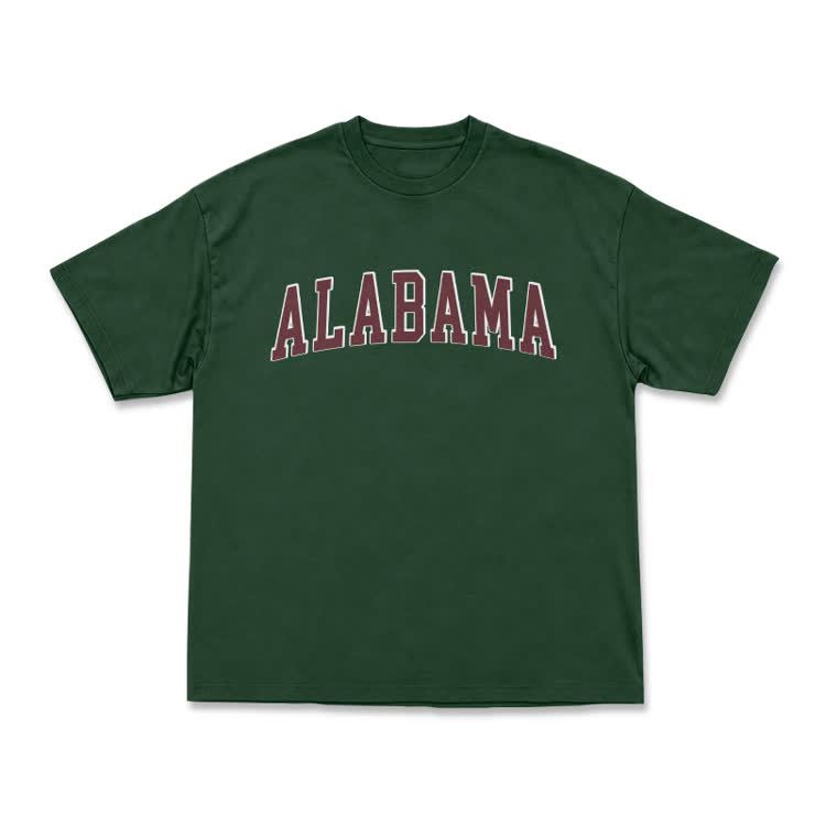 Alabama Graphic Casual T-Shirt - Green - US16-18(2XL) - image 8