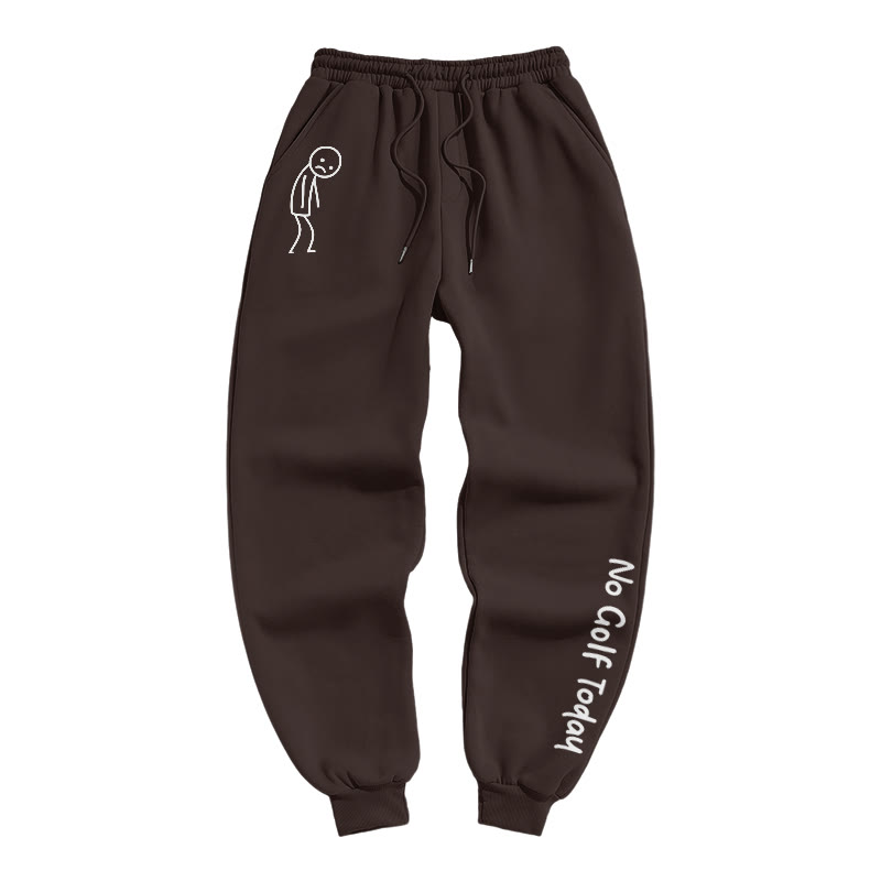 No Golf Today Shirt – Funny Golf Lover Print Pants - Coffee - US16-18(2XL) - image 5