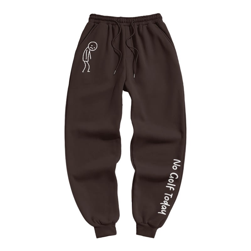 No Golf Today Shirt – Funny Golf Lover Print Pants - Coffee - US16-18(2XL) - image 5