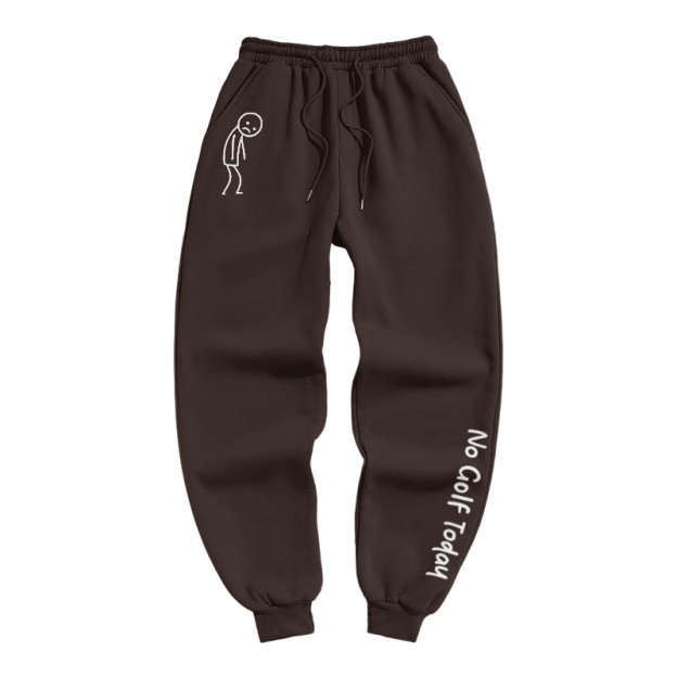 No Golf Today Shirt – Funny Golf Lover Print Pants - Coffee - US16-18(2XL) - image 5