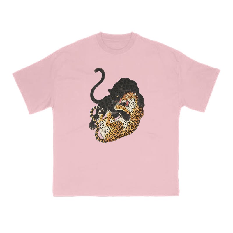 Panther Vs Leopard Print T-shirt - Pink - US16-18(2XL) - image 10