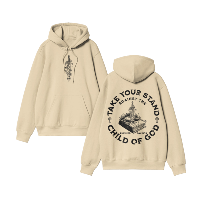 Unisex Take Your Stand Child Of God Print Hoodie - Apricot - US16-18(2XL) - image 5