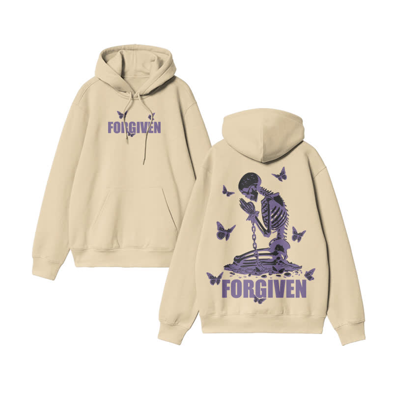 Unisex Forgiven Print hoodie - Apricot - US16-18(2XL) - image 4