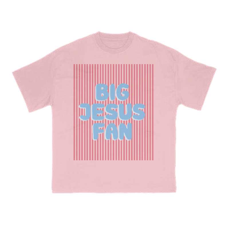 Big Jesus Fan Print T-shirt - Pink - US16-18(2XL) - image 7