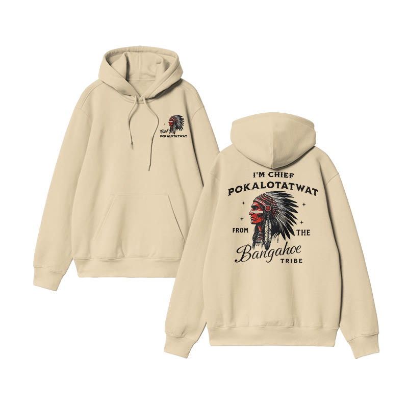 I'm Chief Pokalotatwat From The Bangahoe Print Hoodie - Apricot - US16-18(2XL) - image 5