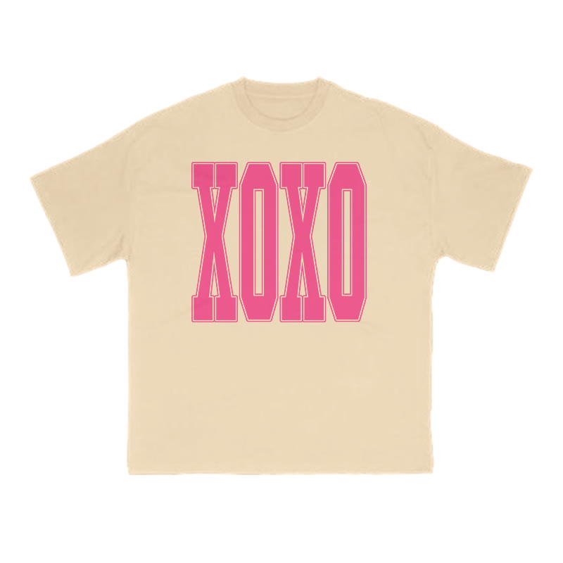 Xoxo Valentine's Day Print T-shirt - Apricot - US16-18(2XL) - image 7
