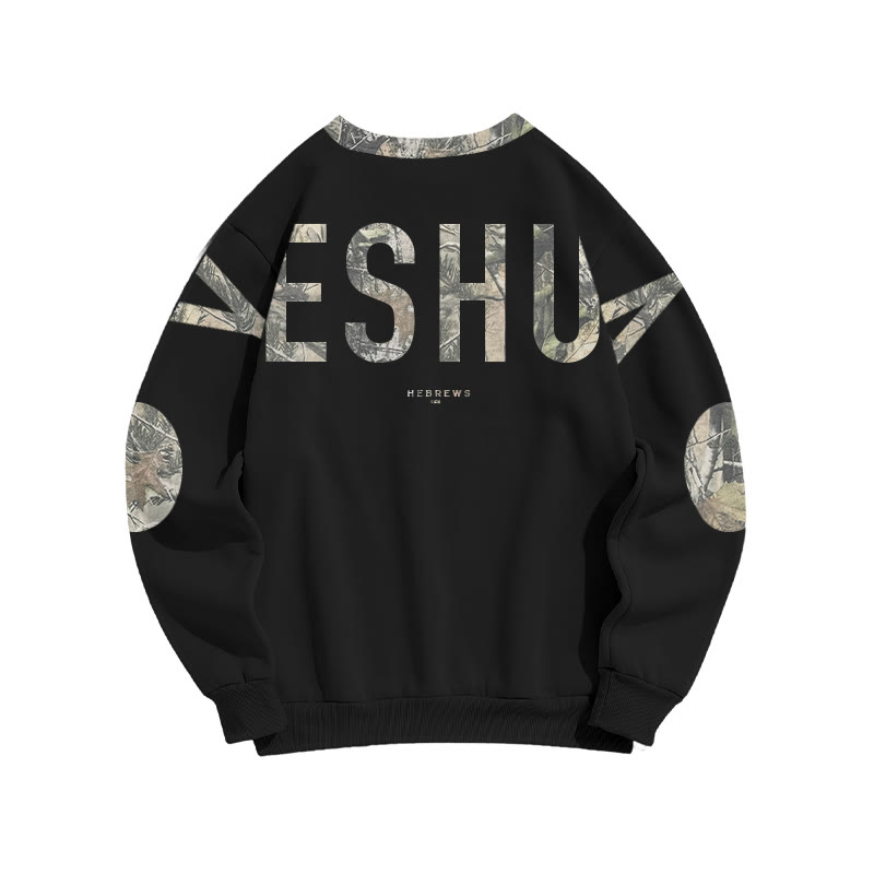 Yeshua Hebrews 13:8 Dead Leaves Camouflage Print Sweatshirt - image 4