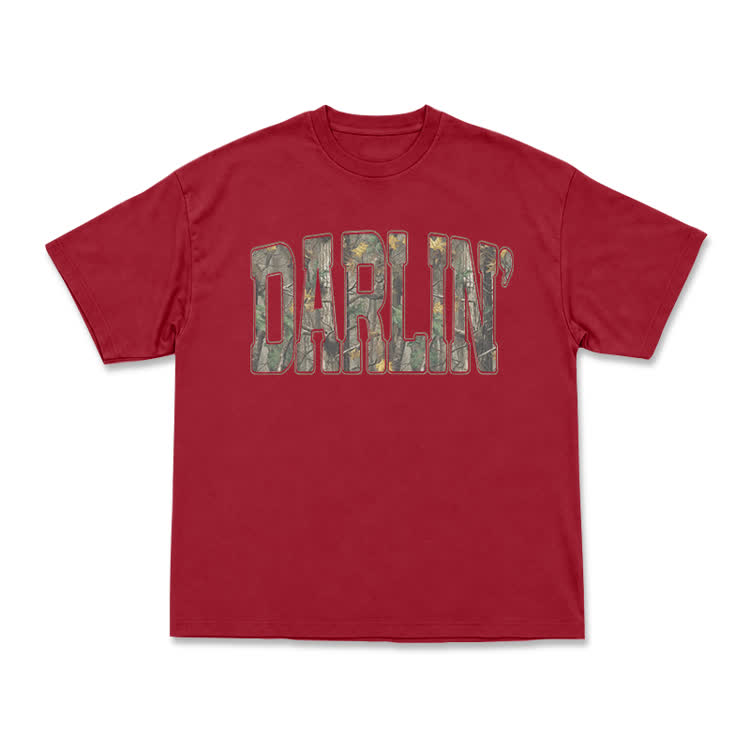 Casual DARLIN' Camo Graphic T-Shirt - Red - US16-18(2XL) - image 13