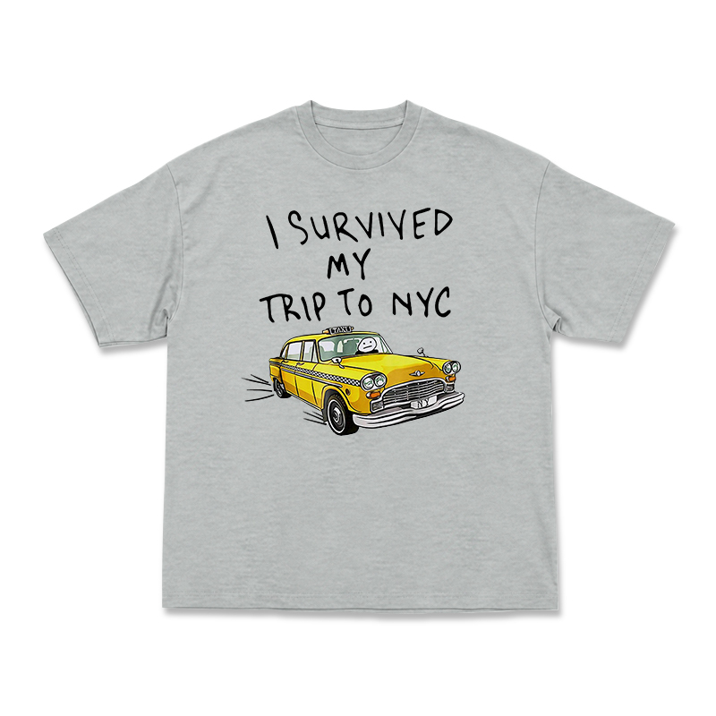Casual I Survived My Trip to NYC Taxi Graphic T-Shirt - Grey - US16-18(2XL) - image 9