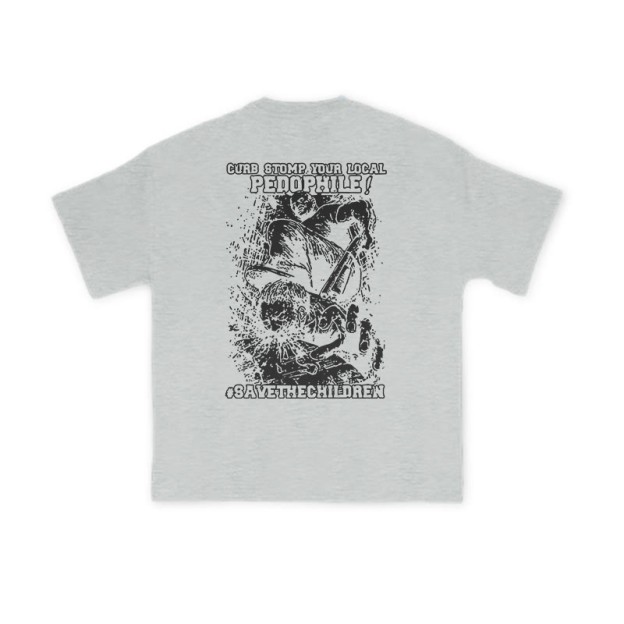 Curb Stump Your Local Pedophile Print T-shirt - Grey - US16-18(2XL) - image 3