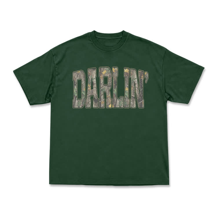 Casual DARLIN' Camo Graphic T-Shirt - Green - US16-18(2XL) - image 6