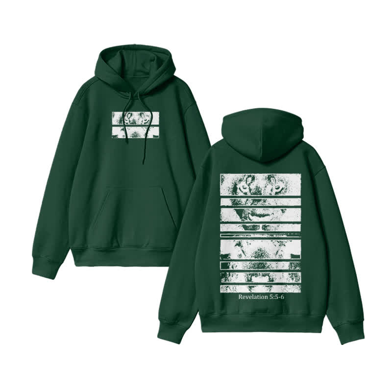Unisex Revelation 5:5-6 Print hoodie - Green - US16-18(2XL) - image 6