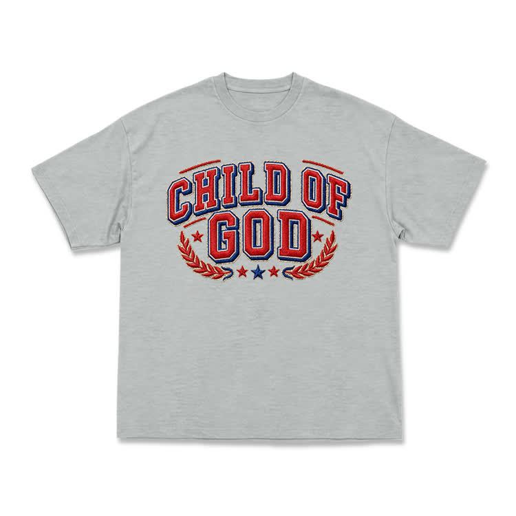 Child of God Varsity Crest T-Shirt - Grey - US16-18(2XL) - image 12
