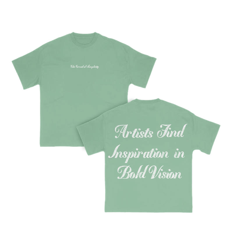 Unisex Artists Find Inspiration In Bold Vision Print T-shirt - Green - US16-18(2XL) - image 9