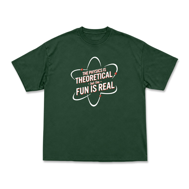 Casual Fun Is Real Slogan Physics Graphic T-Shirt  - Green - US16-18(2XL) - image 14