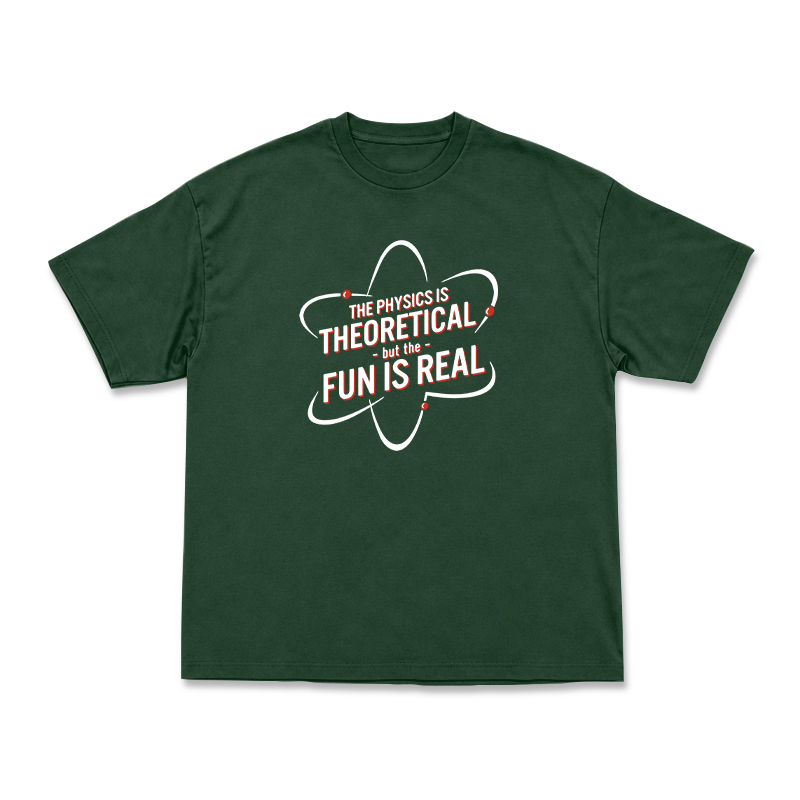 Casual Fun Is Real Slogan Physics Graphic T-Shirt  - Green - US16-18(2XL) - image 14