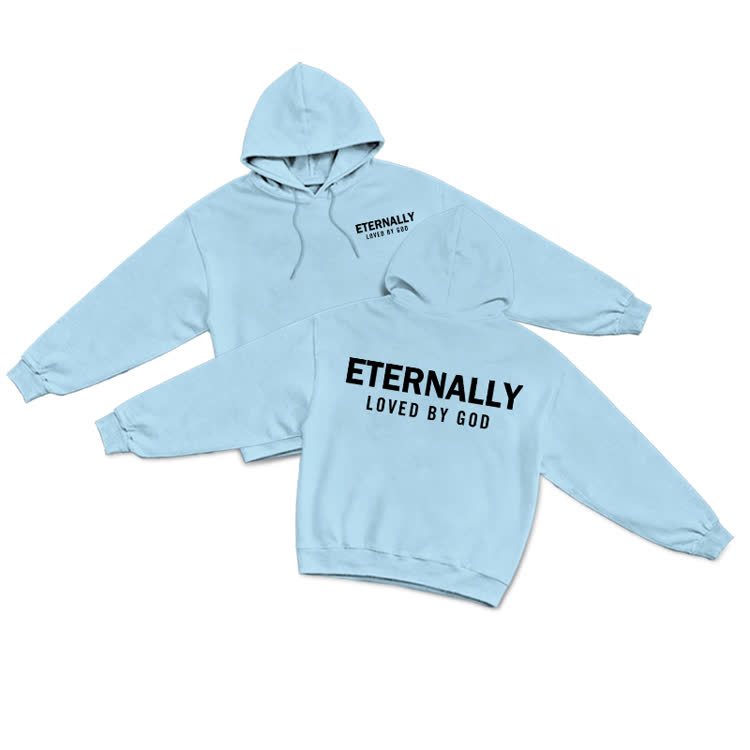 Streetwear Inspired Eternally Loved by God Hoodie - Blue - US16-18(2XL) - image 5