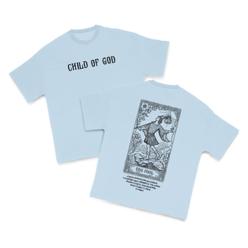 Child Of God Tarot The Fool Print T-shirt - Light Blue - US16-18(2XL) - image 7