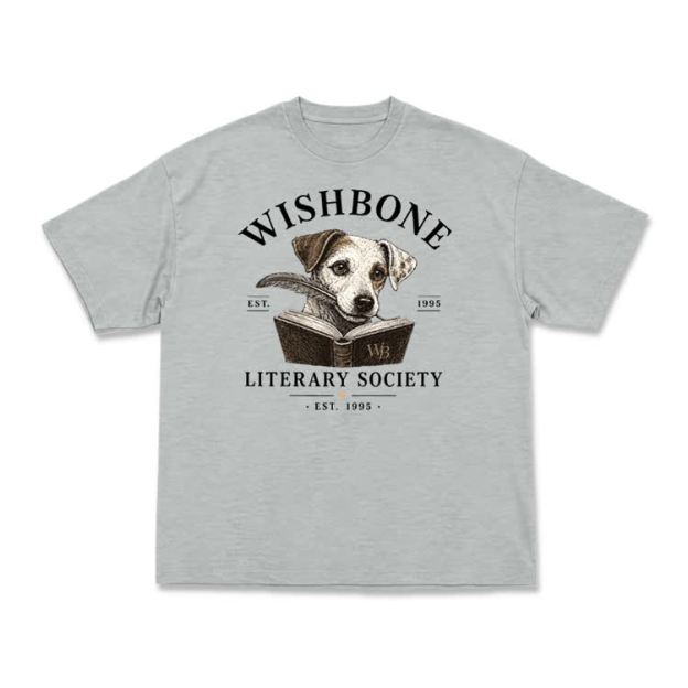 Wishbone Literary Society Vintage Dog Graphic T-Shirt - Grey - US16-18(2XL) - image 11