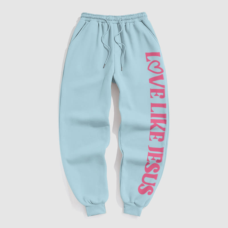 Love Like Jesus Valentine's Day Print Pants - Blue - US16-18(2XL) - image 8