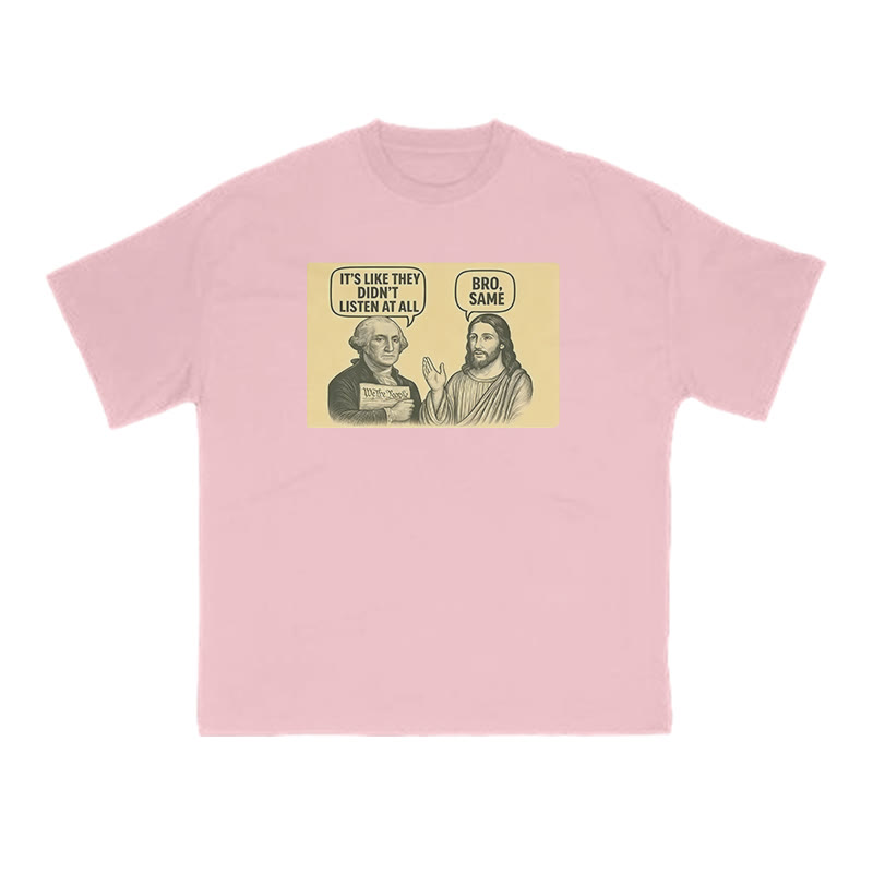 It's Like They Didn't Listen At All Print T-shirt - Pink - US16-18(2XL) - image 8