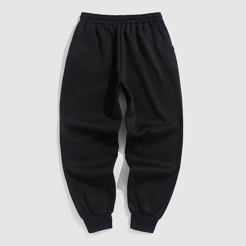 100% Cotton Solid Color Leggings Casual Fleece Sweatpants