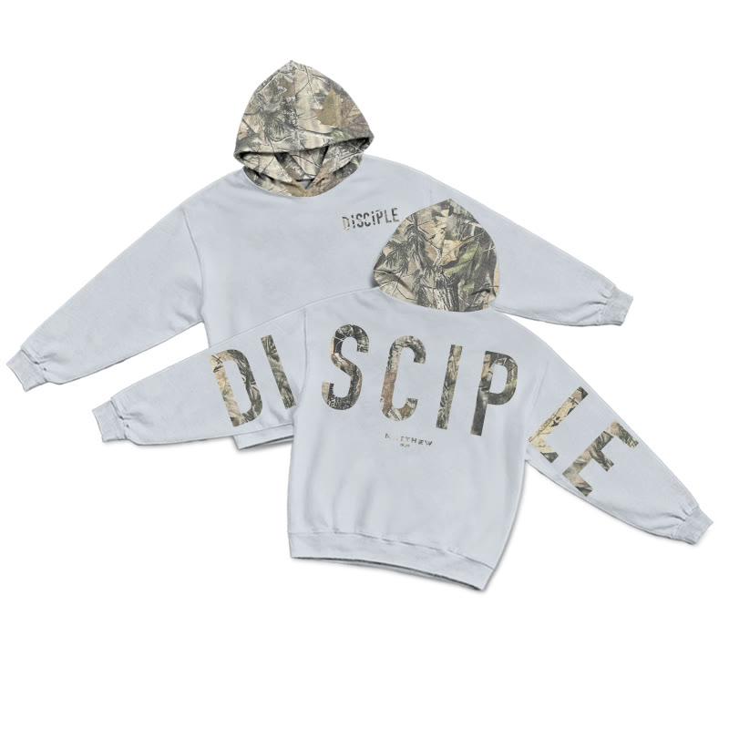 Disciple Matthew 28:19 Dead Leaves Camouflage Print Hoodie - Grey - US28-30(4XL) - image 13