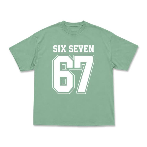 Casual SIX SEVEN 67 Graphic Short Sleeve T-Shirt - Light Green - US16-18(2XL) - image 8