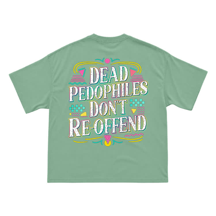 Provocative Slogan Back Print Streetwear T-Shirt - Light Green - US16-18(2XL) - image 7