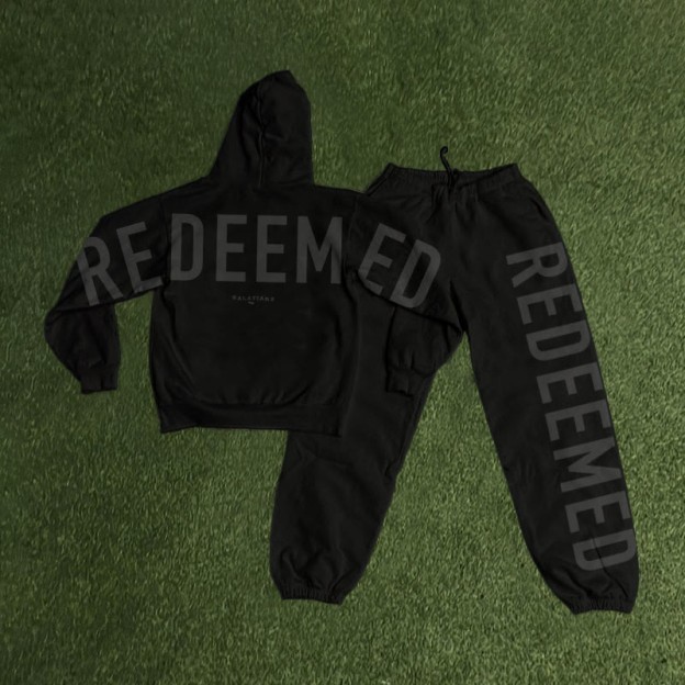 Unisex Redeemed Galatians 2:20 Print Hoodie Set - Black - US16-18(2XL) - image 10