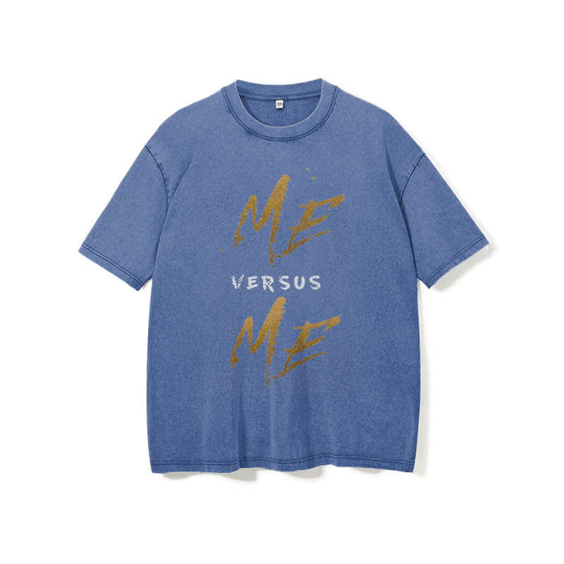 100% Cotton Me Versus Me Printed Washed Gym T-shirt - image 9