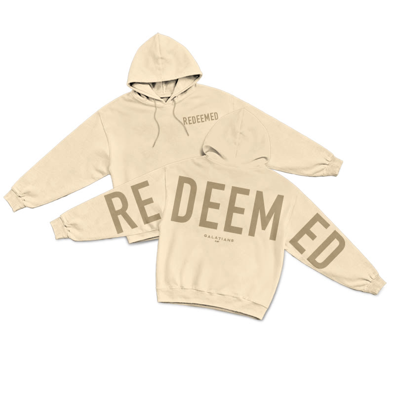 Unisex Redeemed Galatians 2:20 Print Hoodie - Apricot - US16-18(2XL) - image 14