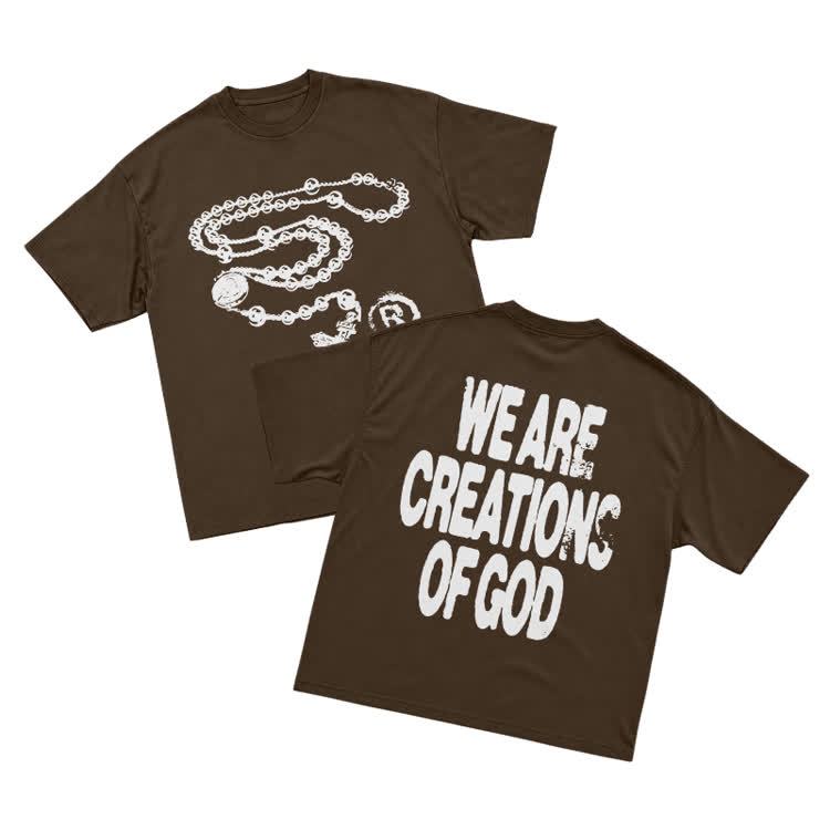 Street Faith WE ARE CREATIONS OF GOD Graphic T Shirt - Coffee - US16-18(2XL) - image 10