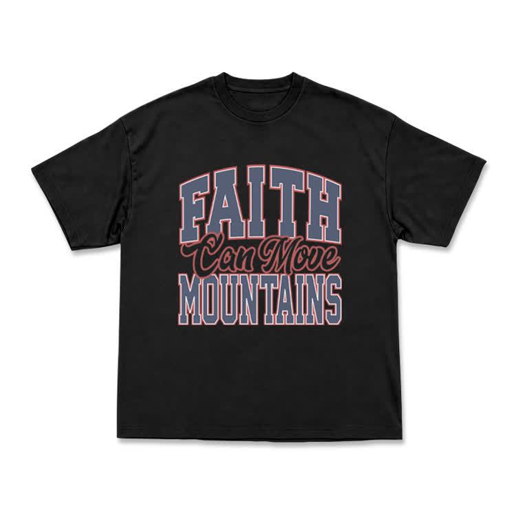 Vintage Classic Faith Can Move Mountains T-Shirt - Black - US16-18(2XL) - image 7