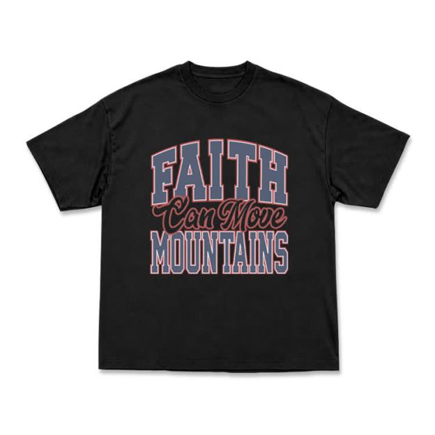 Vintage Classic Faith Can Move Mountains T-Shirt - Black - US16-18(2XL) - image 7
