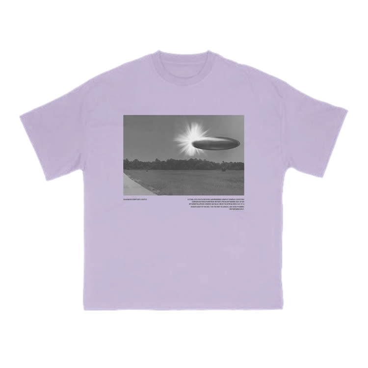Vintage Sci Fi Photo Graphic T-Shirt - Purple - US16-18(2XL) - image 4