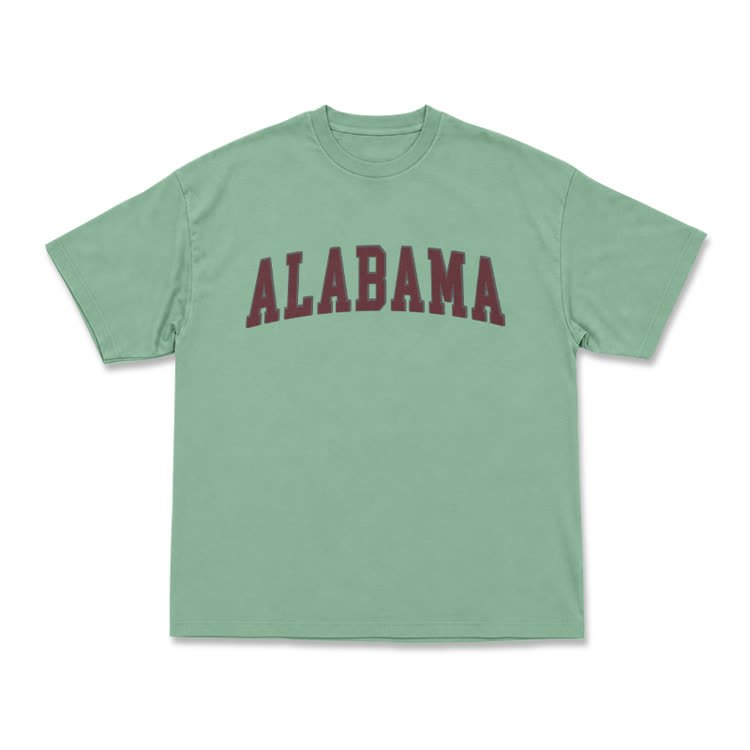 Alabama Graphic Casual T-Shirt - Light Green - US16-18(2XL) - image 14